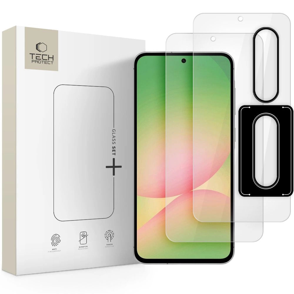 Tech-Protect Glass Set+ Hæmt glas til Samsung Galaxy A36 / A56 5G - Gennemsigtigt
