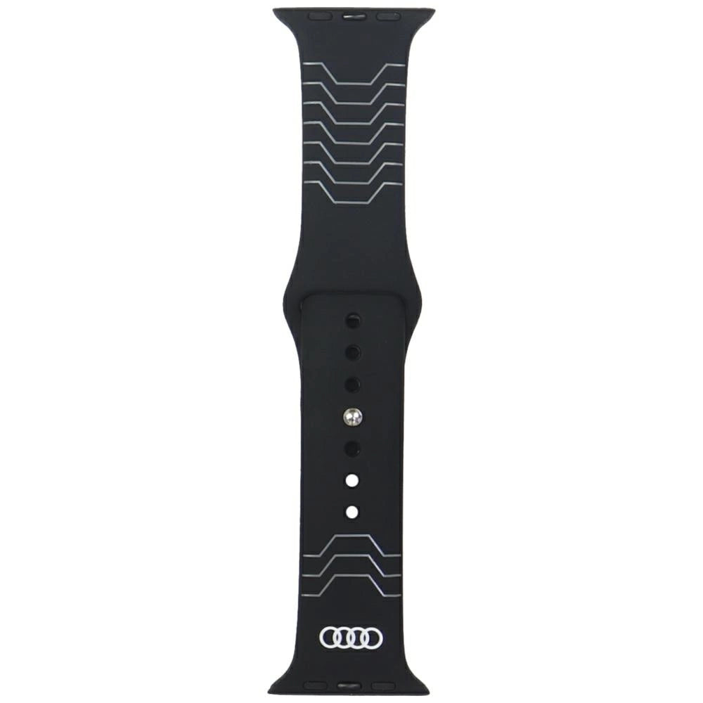 Audi Geometric Pattern Silicone Watch Strap til Apple Watch 44 / 45 / 46 / 49 mm - sort
