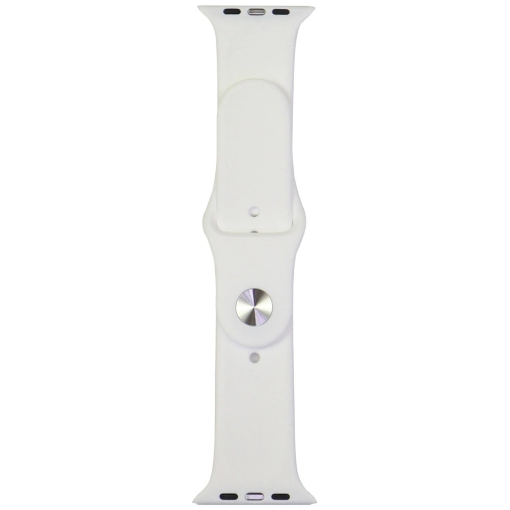 Audi Sport Red Logo Silicone Watch Strap til Apple Watch 44 / 45 / 46 / 49 mm - hvid