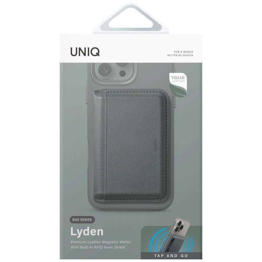 Uniq Lyden DS RFID Magnetic Wallet med Telefonstativ - Grøn