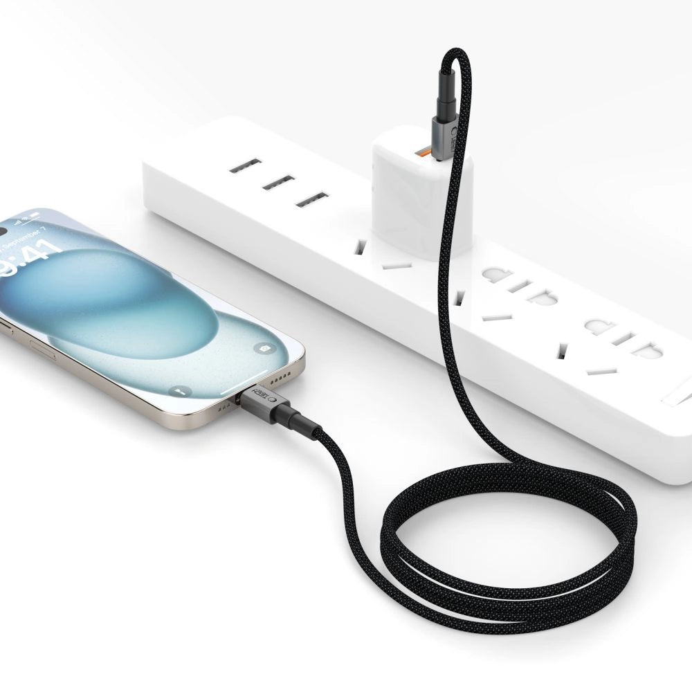 Tech-Protect Ultraboost DNA USB-C / Lightning PD27W/3A kabel 25 cm - grå