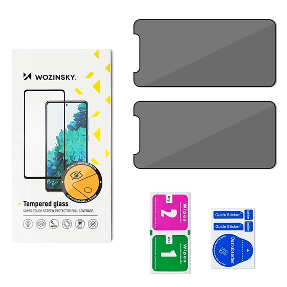 Wozinsky Privacy Glass hærdet glas til Samsung Galaxy A06 5G / A05, 2-pack