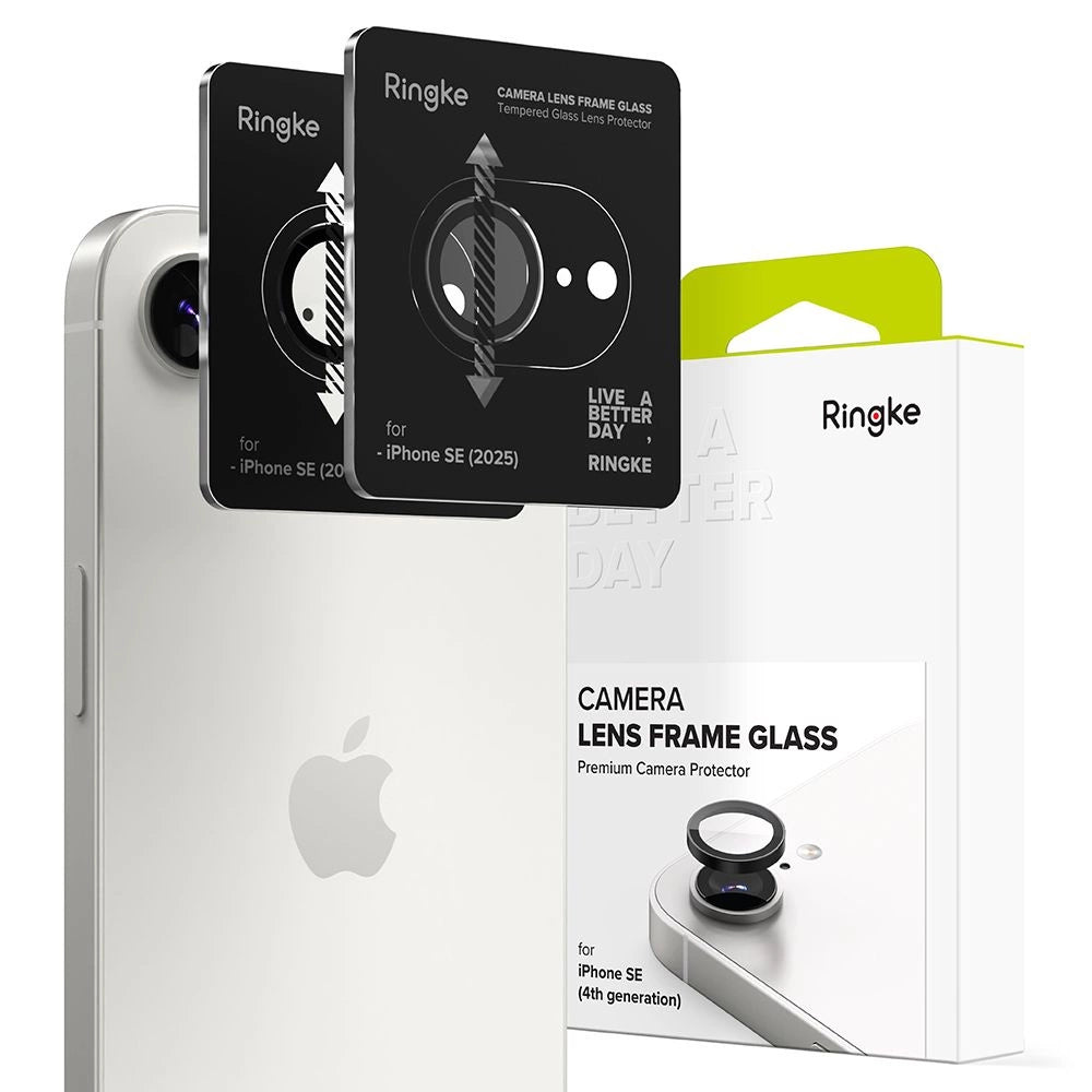 Ringke Camera Frame Protector 2-pakke til iPhone 16e - sort