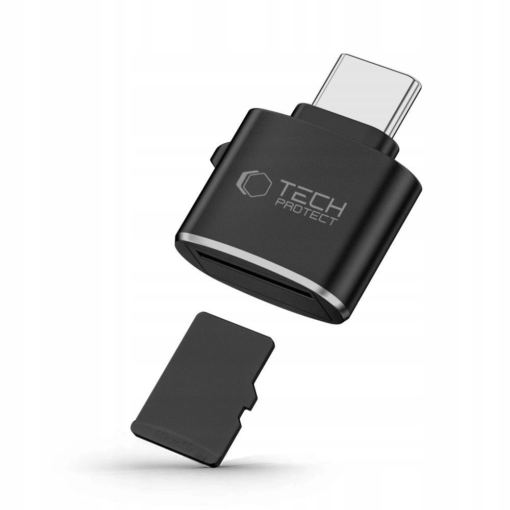 Tech-Protect UltraBoost microSD-kortlæseradapter med USB-C - sort