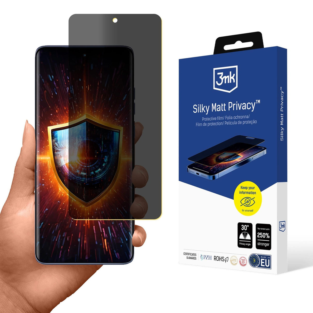 Skærmbeskyttelse 3mk Silky Matt Privacy for Motorola Edge 60 Fusion