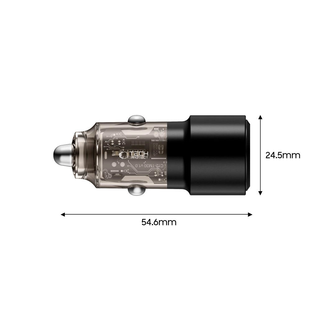 CC03 2-port PD75W biloplader - sort