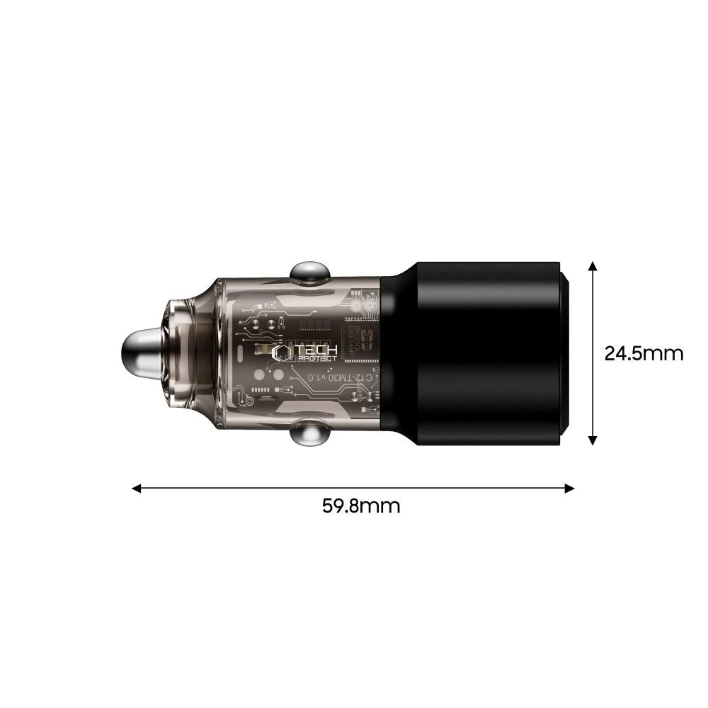 CC03 2-port PD100W biloplader - sort