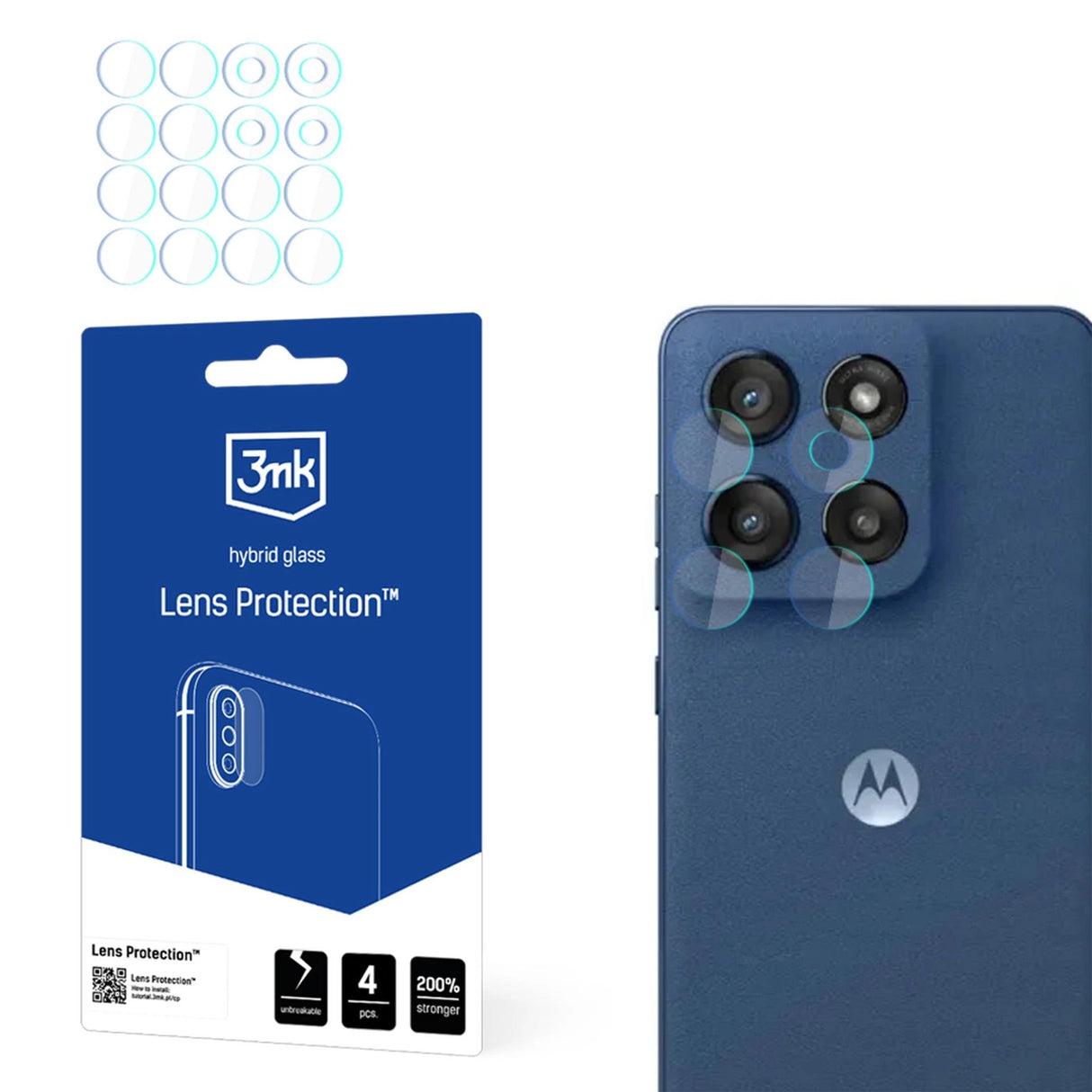 3mk Lens Protection Hybrid Glass til Motorola Edge 60 Stylus Camera Lens