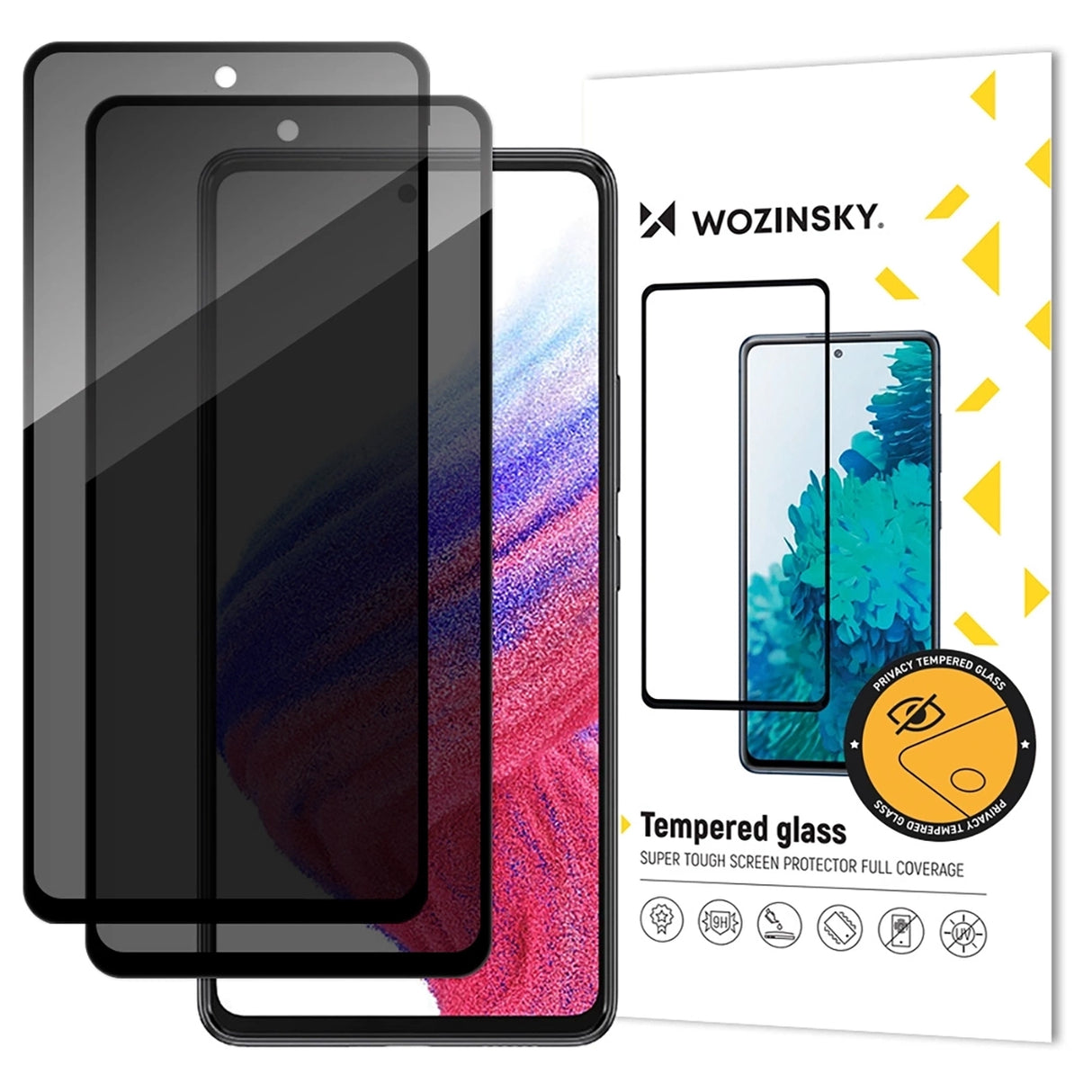 Wozinsky Privacy Glass Privacy Temperet glas til Xiaomi Redmi Note 14S, 2-pakke