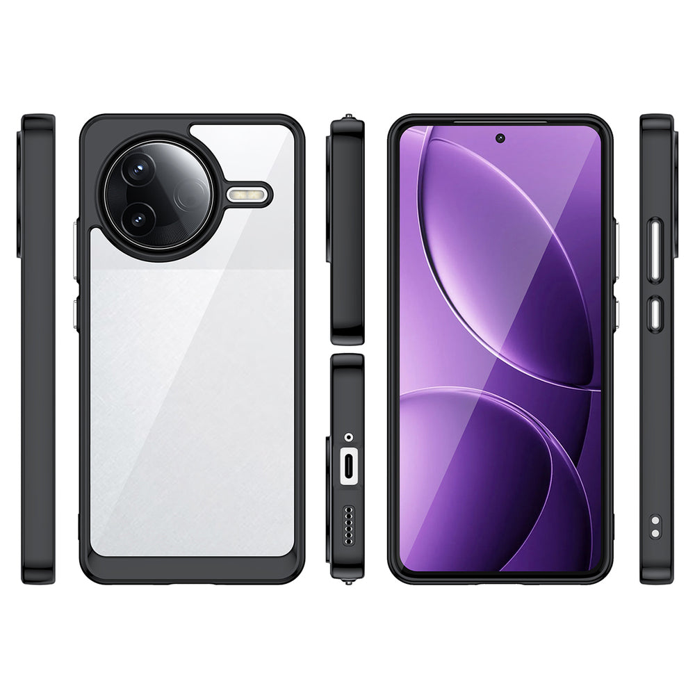 Outer Space Case med Gel Frame til Xiaomi Poco F7 Ultra - sort