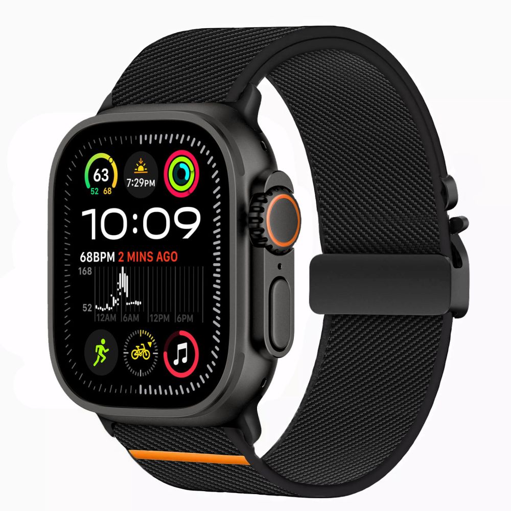 Tech-Protect Nylon Clasp for Apple Watch 44 / 45 / 46 / 49 mm - Black
