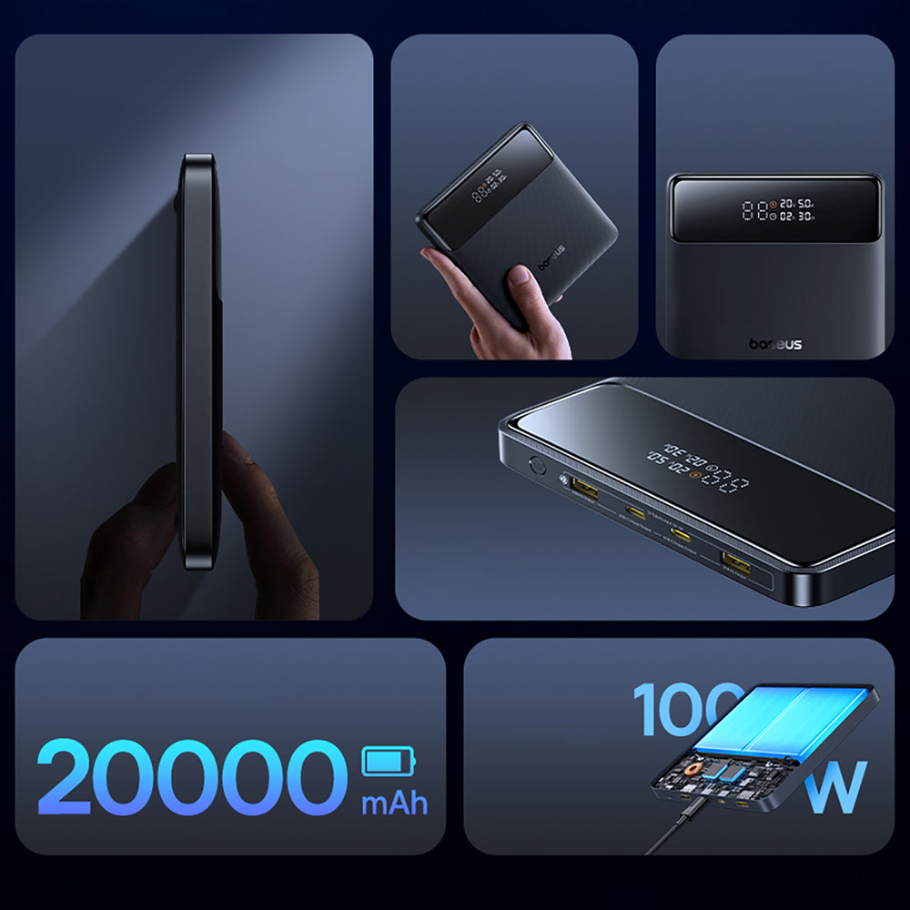 Baseus Blade H1 20000mAh 100W Powerbank with Display - Black