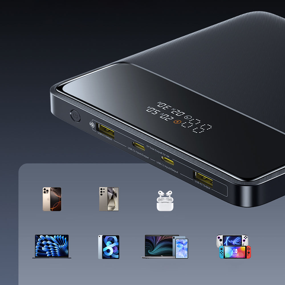 Baseus Blade H1 20000mAh 100W Powerbank med skærm - sort