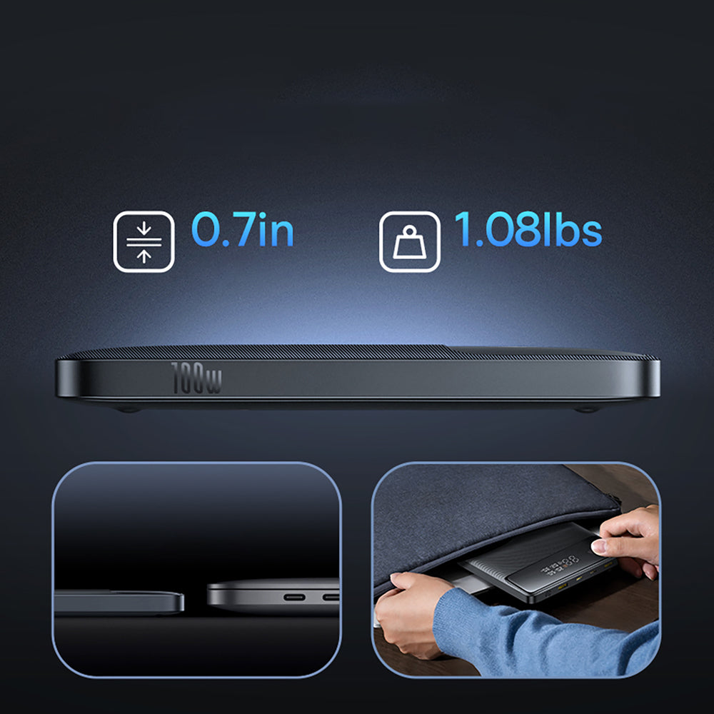 Baseus Blade H1 20000mAh 100W Powerbank med skærm - sort