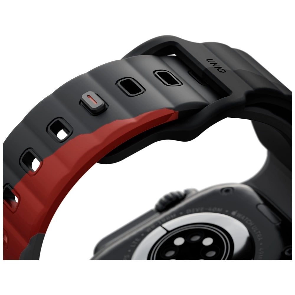 Uniq Stride De Rubber Strap til Apple Watch 44 / 45 / 46 / 49 mm - Grå