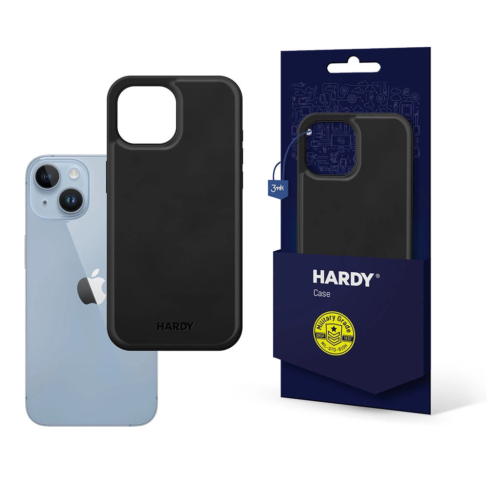 3mk Hardy Apple Silky Leather MagCase til Apple iPhone 14 Plus - sort