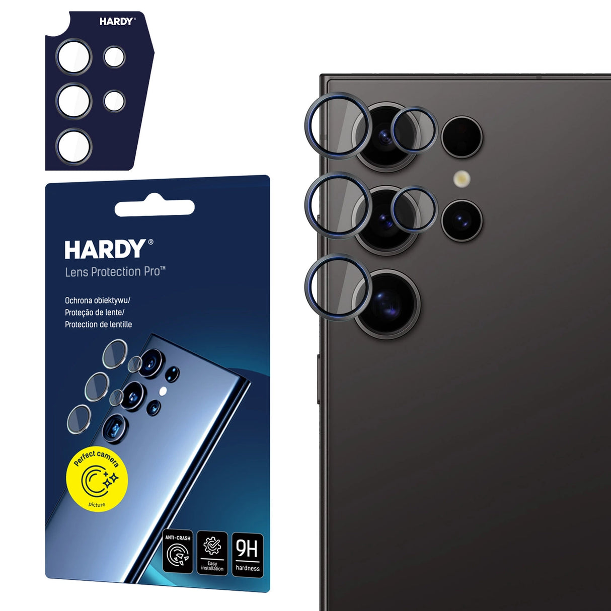 3mk HARDY Lens Protection Pro Glass til Samsung Galaxy S24 Ultra - sort