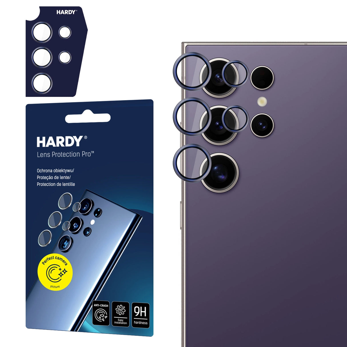3mk HARDY Lens Protection Pro til Samsung Galaxy S24 Ultra - lilla