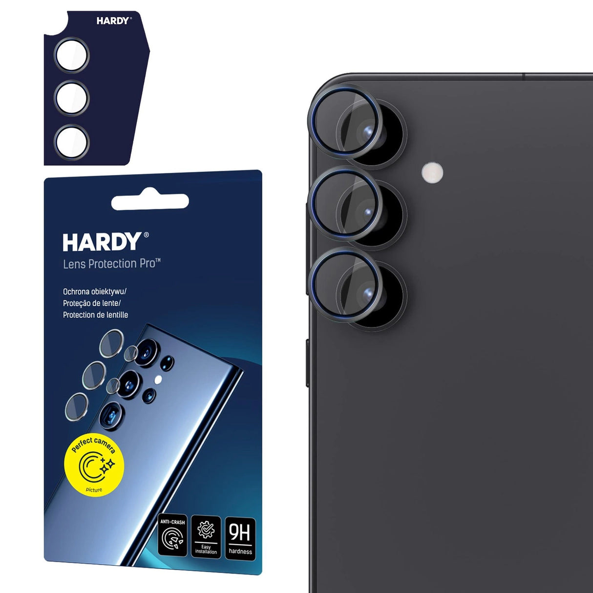 3mk HARDY Lens Protection Pro til Samsung Galaxy S25+ - sort