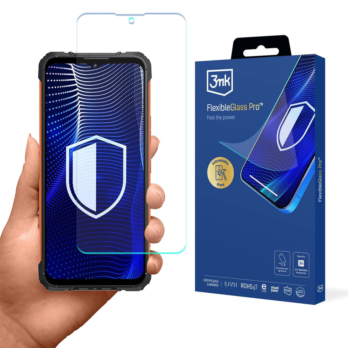 Hybrid glas 3mk FlexibleGlass Pro til Cubot KingKong Ace 2