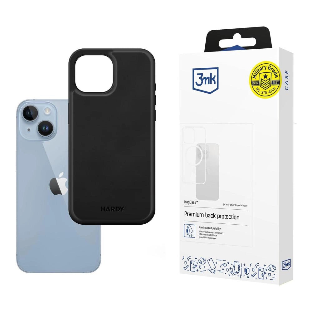 3mk Hardy Apple Silky Leather MagCase til Apple iPhone 14 - sort