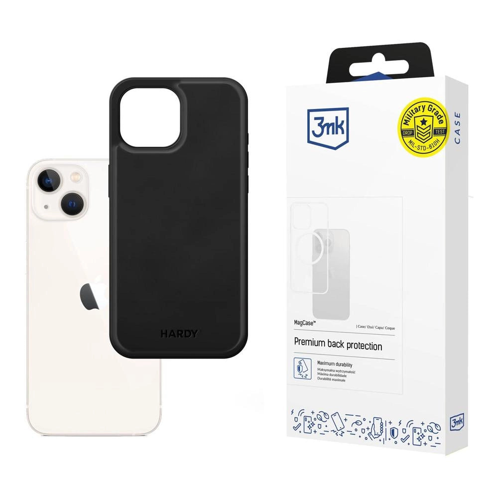 3mk Hardy Apple Silky Leather MagCase til Apple iPhone 13 - sort