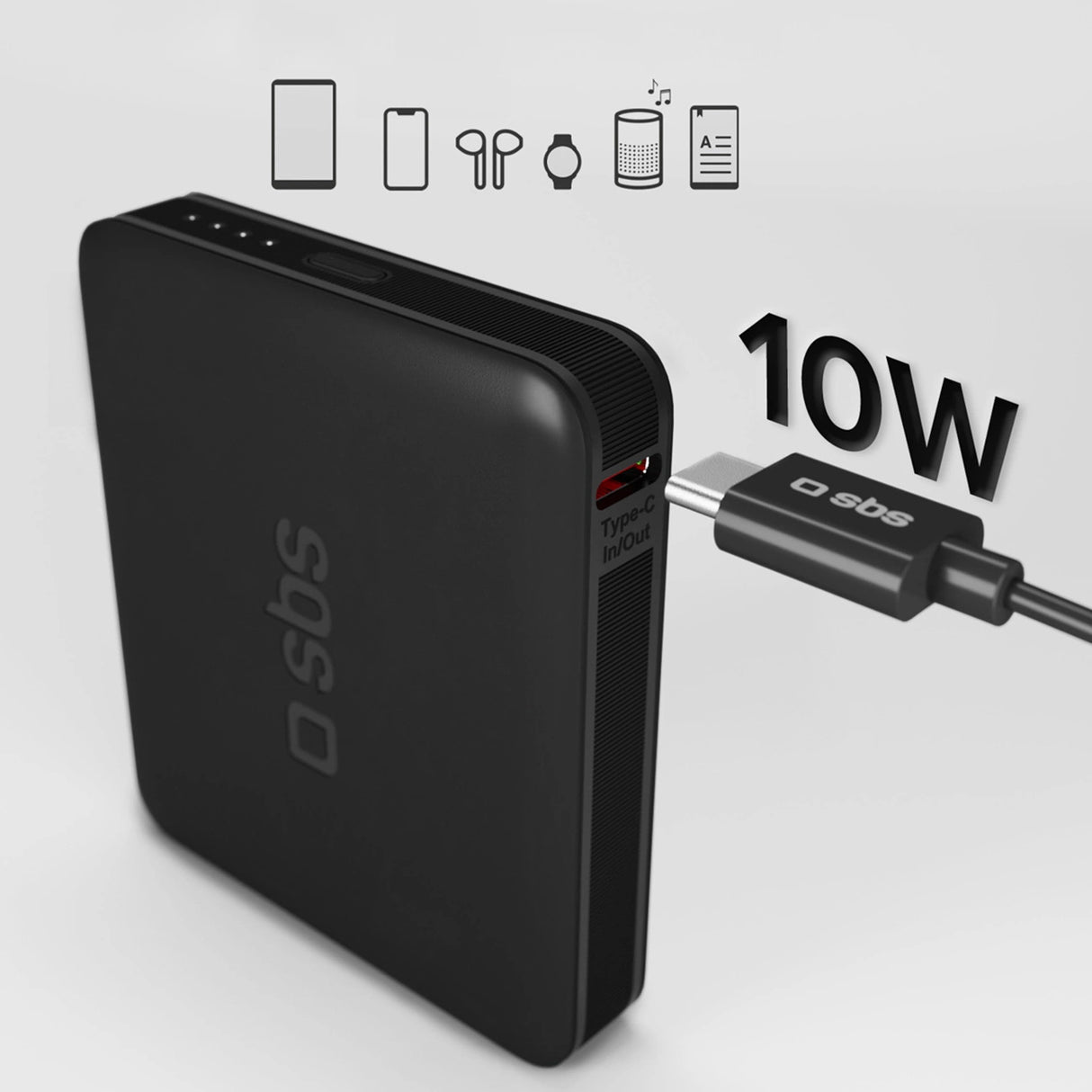 Powerbank SBS NanoTube 5000 mAh High-Density - sort