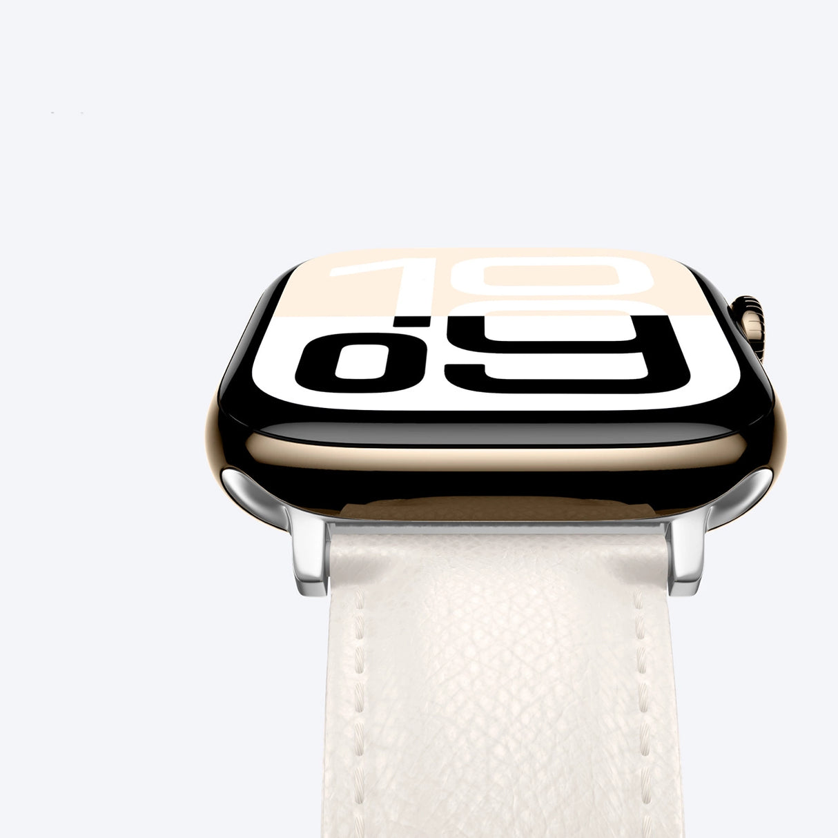 AmazingThing Class Band Læderrem til Apple Watch 45 / 46 / 49 mm - Lys beige