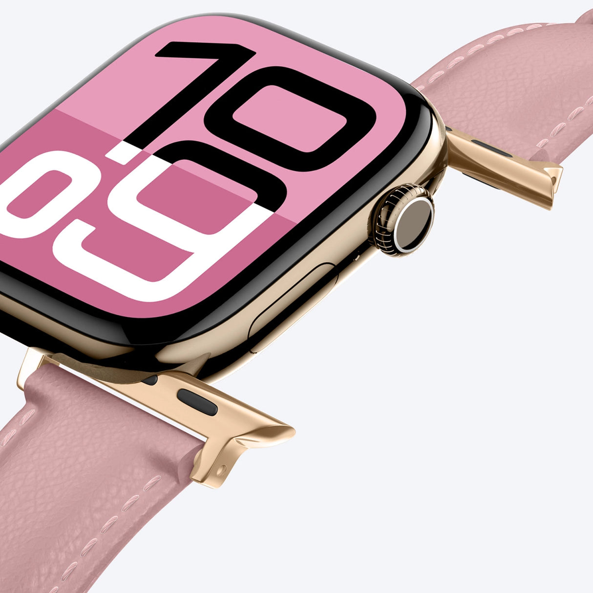 AmazingThing Class Band Læderrem til Apple Watch 45 / 46 / 49 mm - Pink