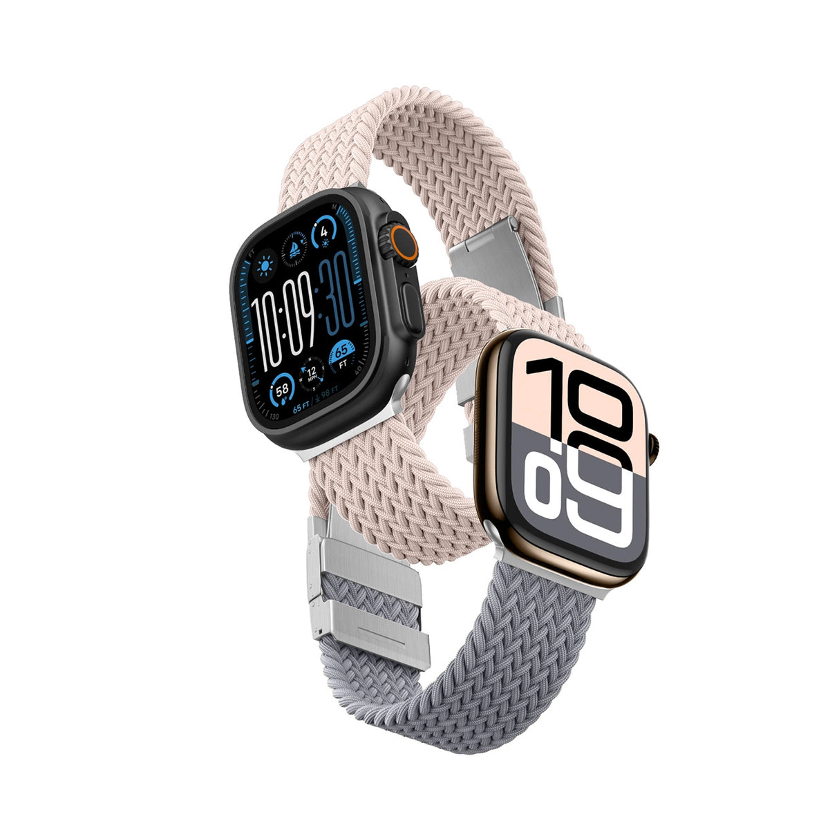 AmazingThing Blend Band Apple Watch 42mm 2-pakning - Pink-Grey/Pink