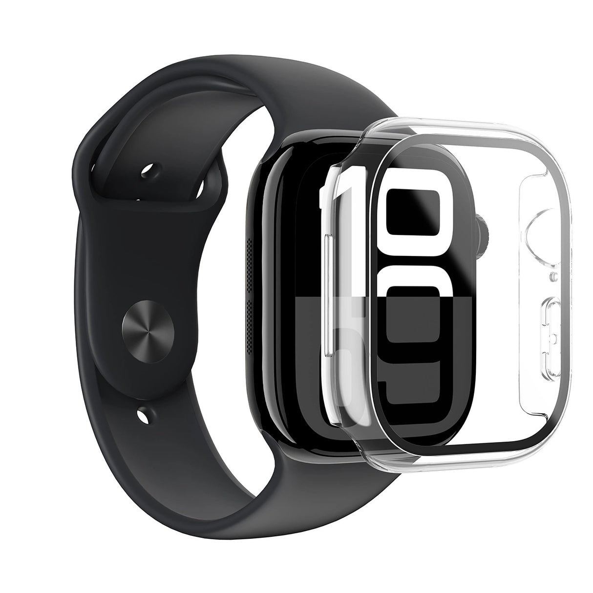 AMAZINGthing IW46RXCL Smart bærbart (wearable) tilbehør Cover Transparent Polykarbonat (PC), Hærdet glas