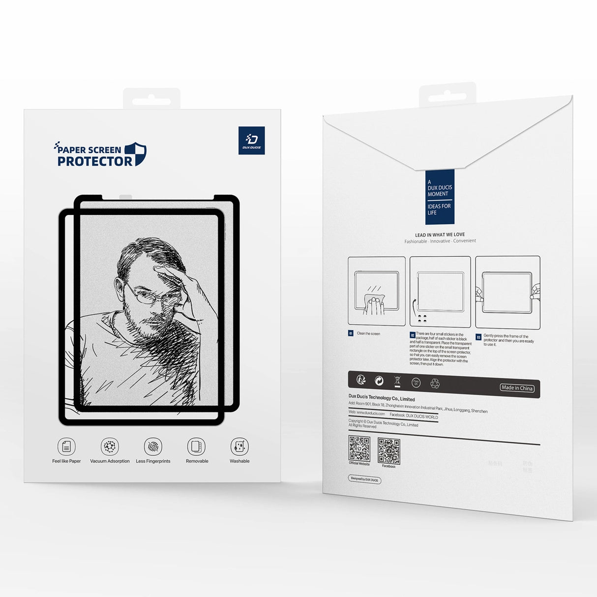 Dux Ducis Naad Paperlike Matte Screen Protector til Samsung Galaxy Tab S10 FE Plus - med sort ramme