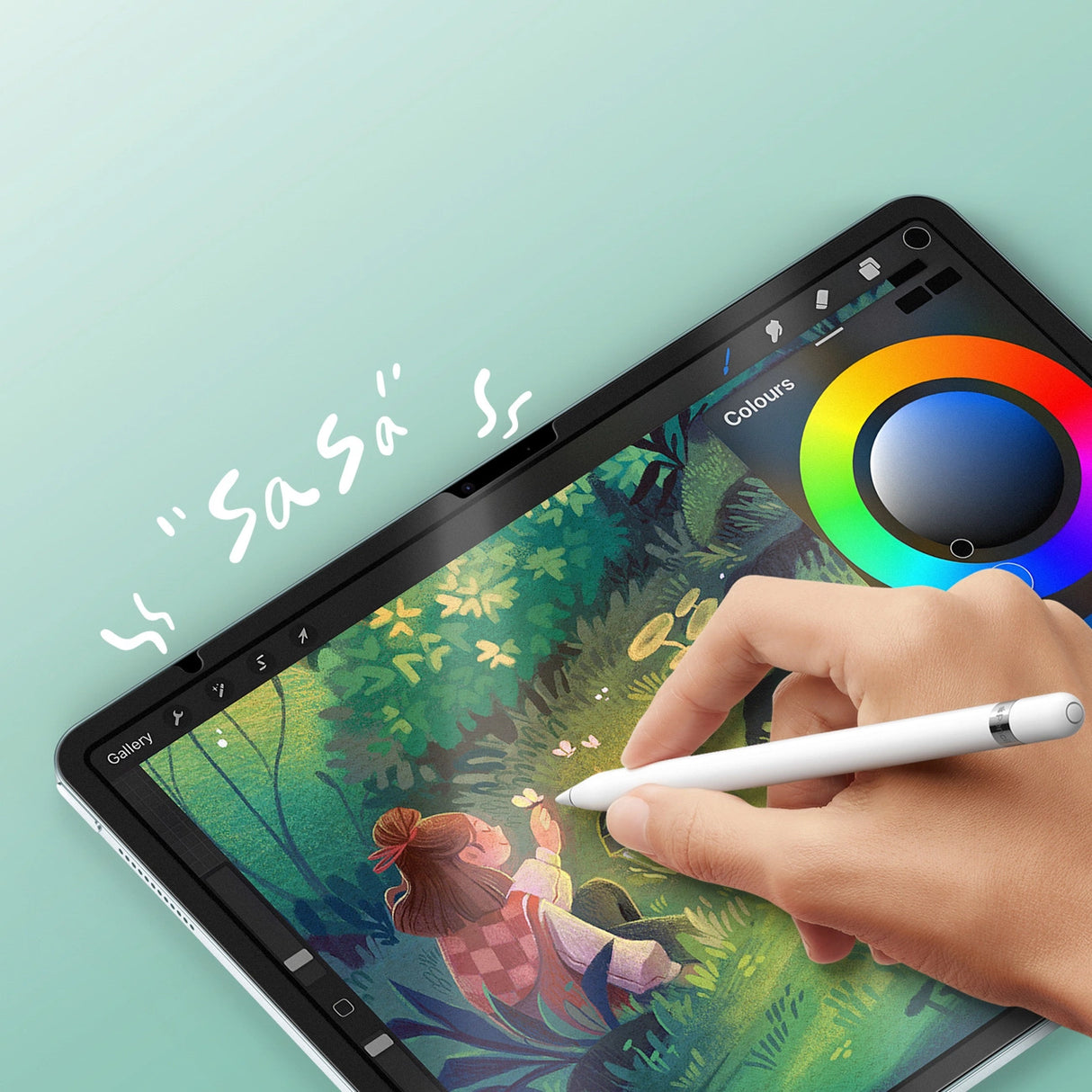 Dux Ducis Naad Paperlike Matte Screen Protector til iPad Air 11" (2024/2025) - med sort ramme