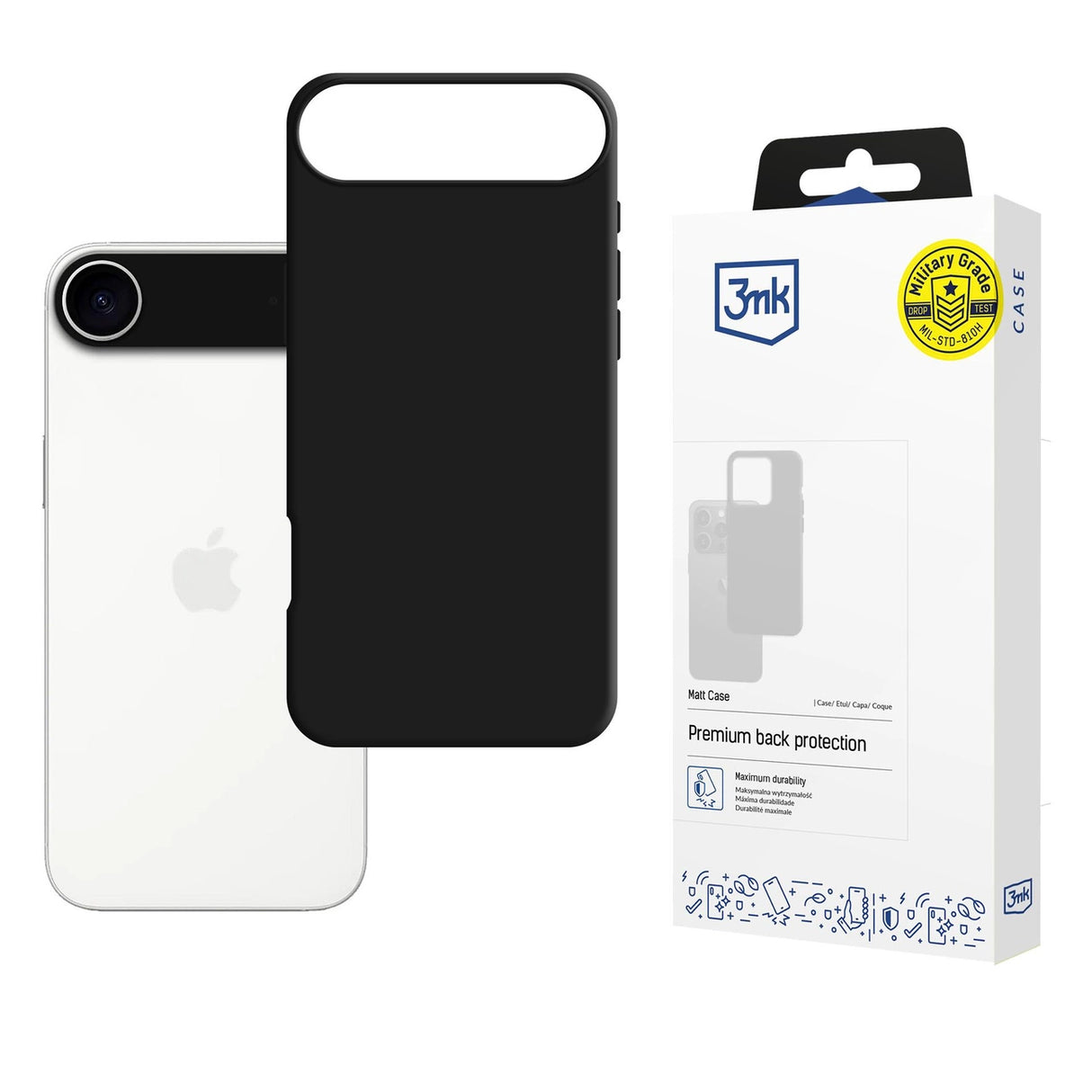 3mk Matt Case til Apple iPhone 17 Air - sort