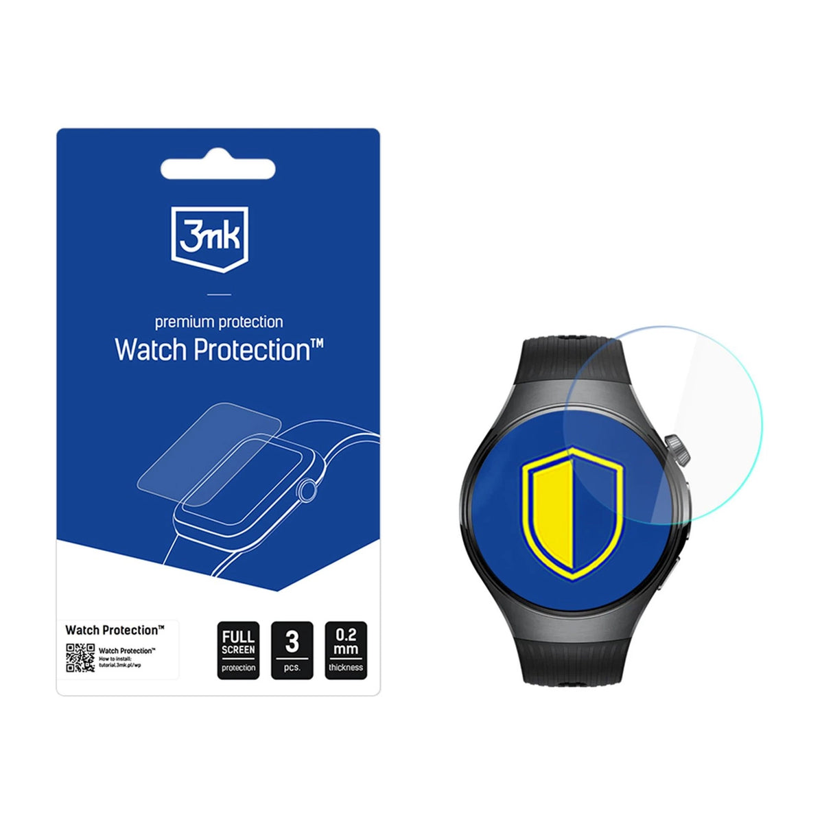 Smartwatch skærmbeskytter 3mk Watch Protection ARC til Huawei Watch 5 46mm
