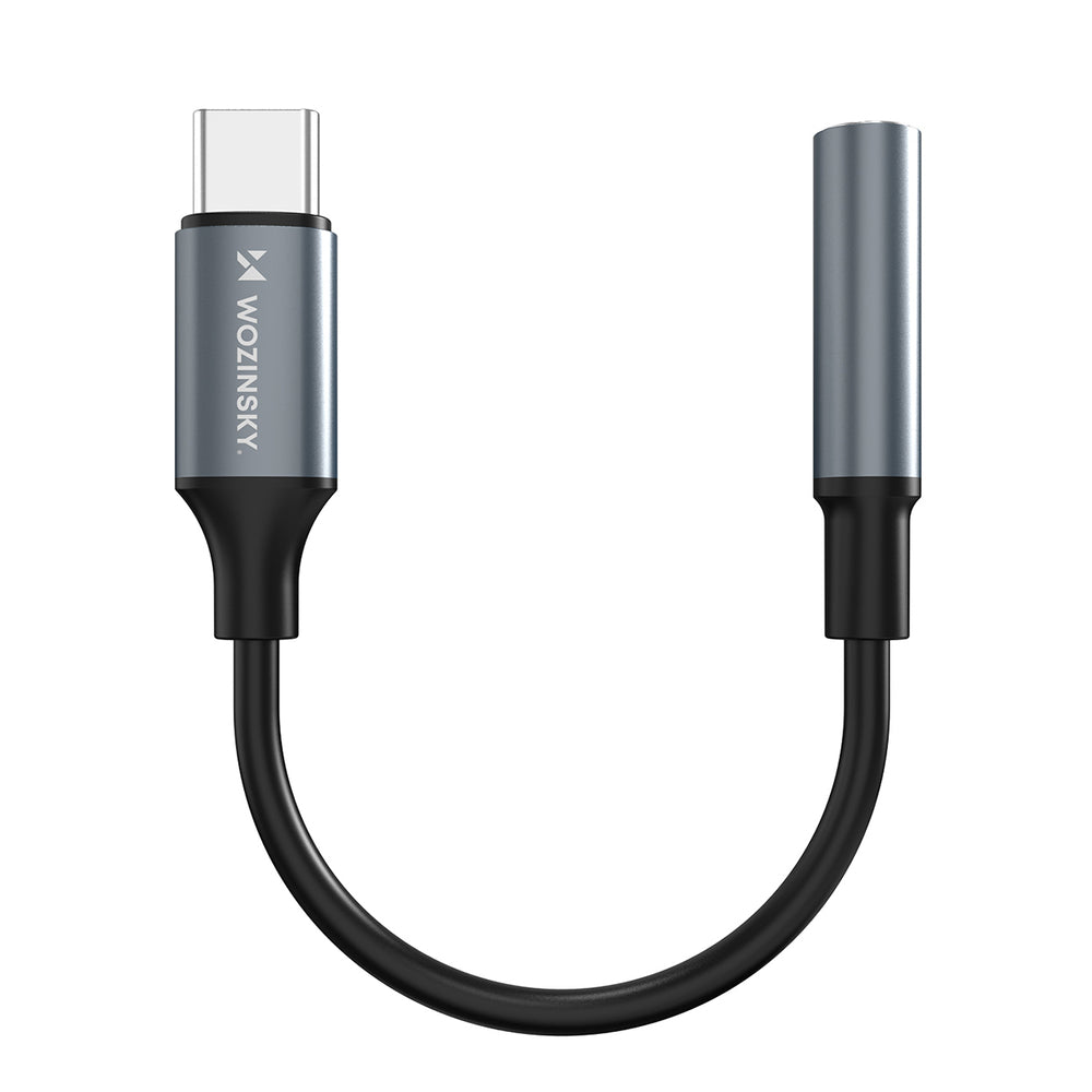 Wozinsky WACM-01 USB-C Adapter - 3,5 mm Mini Jack - sort