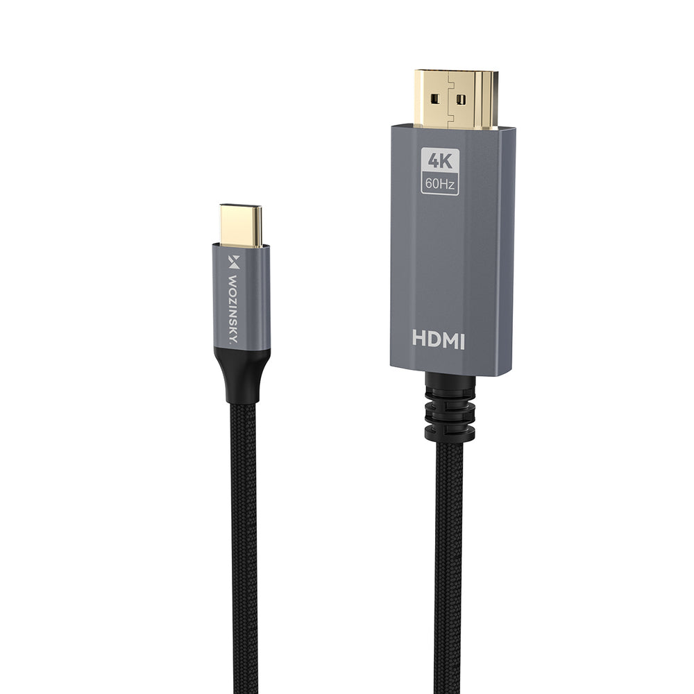 Wozinsky WCCH-01 USB-C - HDMI 4K 60Hz kabel 1,8 m - sort