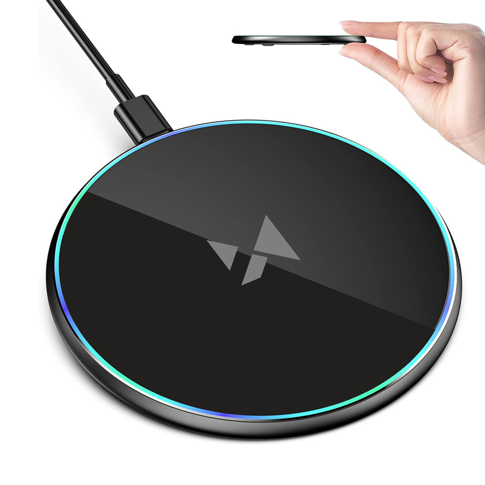 Wozinsky WLI-01Y 15W Qi induktiv oplader med USB-C-kabel - sort