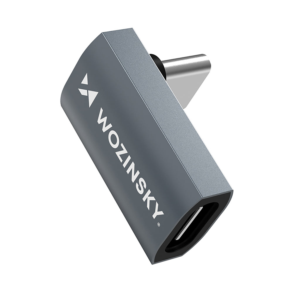 Wozinsky WPKF-01 USB-C - USB-C 40Gb/s 240W 8K OTG Angled Adapter - Grå