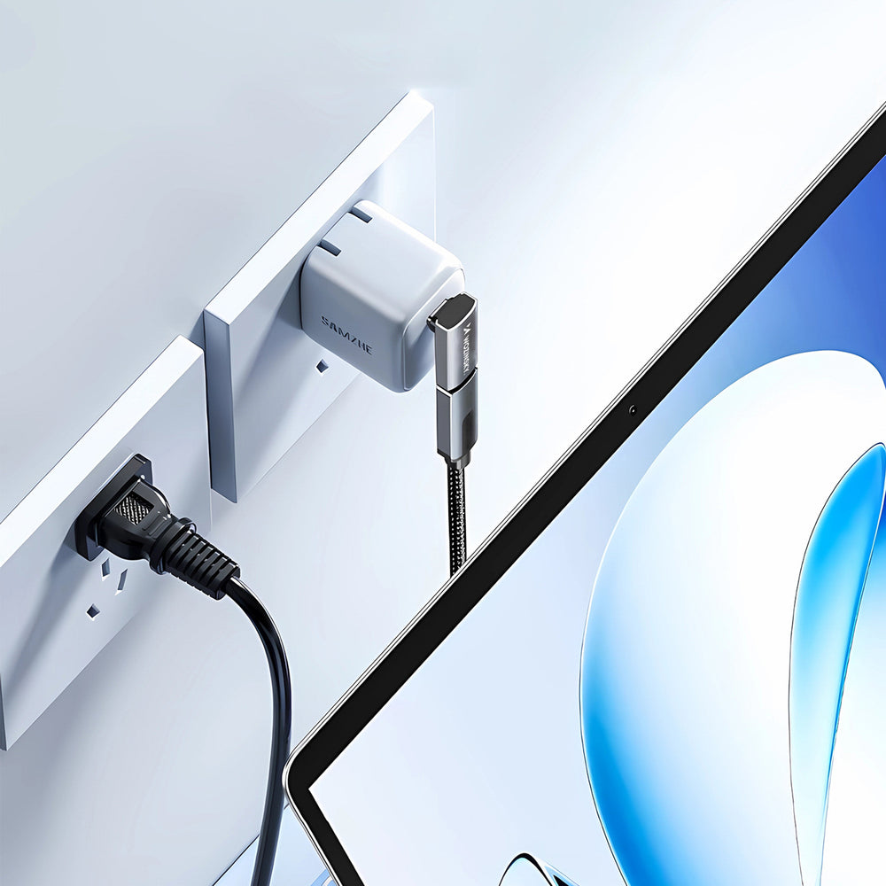 Wozinsky WPKF-01 USB-C - USB-C 40Gb/s 240W 8K OTG Angled Adapter - Grå