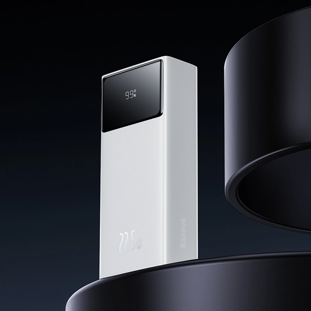 Baseus EnerFill FP41 30000mAh 22.5W Powerbank med Baseus Simple USB-A - USB-C 3A 30cm Kabel - Hvid