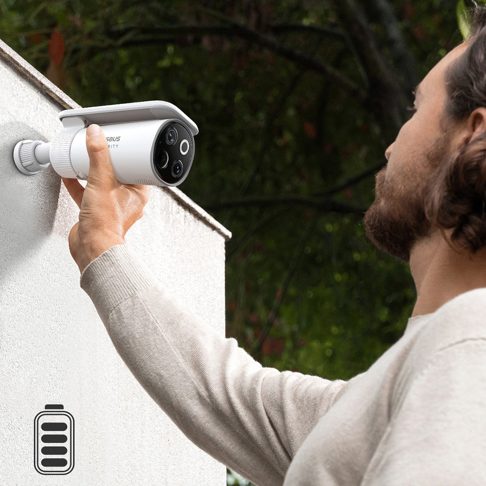 Baseus Security S1 Pro Dual 3K Outdoor Surveillance Kit (2 Cameras) – White