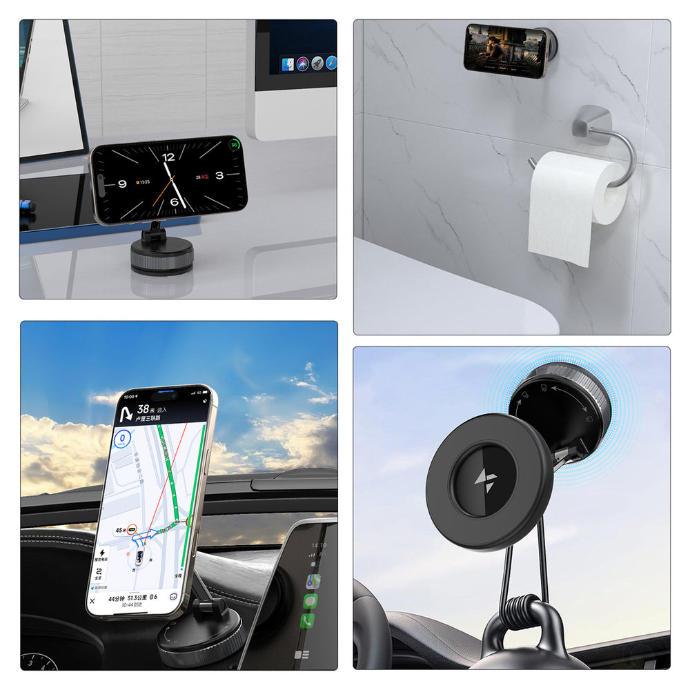 Wozinsky WUSM-01 Magnetisk bilholder til instrumentbræt/forrude - sort