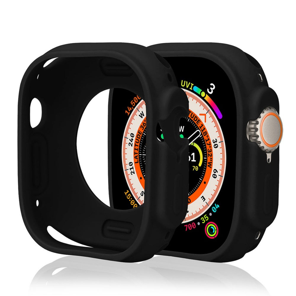 Silicone Watch Case til Apple Watch 42 mm (serien 1/2/3) - sort