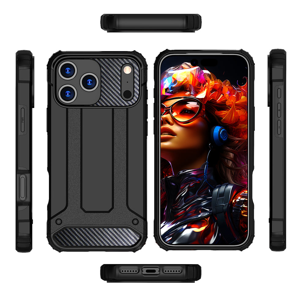 Hybrid Armor Case til iPhone 17 Pro - sort