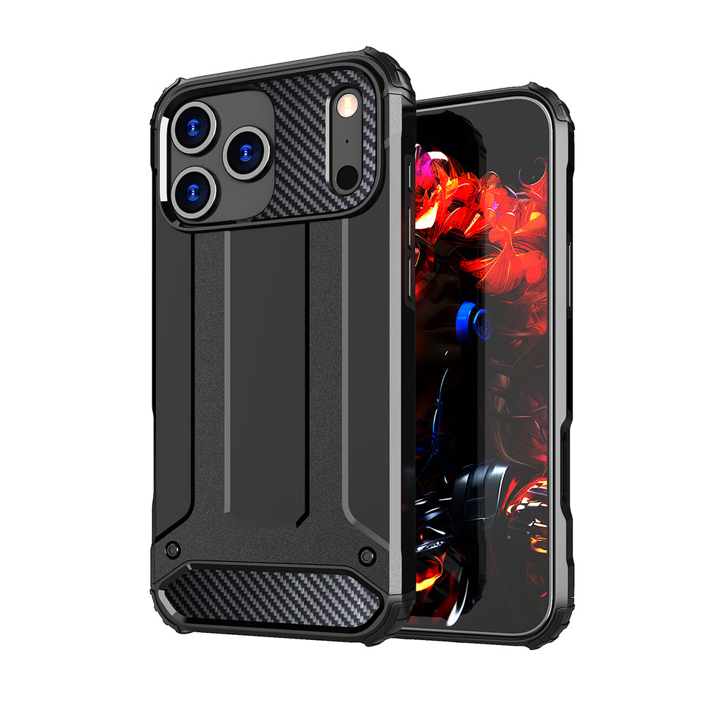 Hybrid Armor Case til iPhone 17 Pro Max - sort
