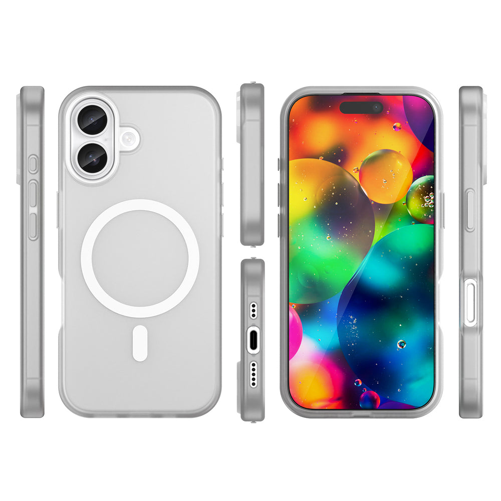 Magnetic Abrasive iPhone 17 Case Compatible with MagSafe - Matte White