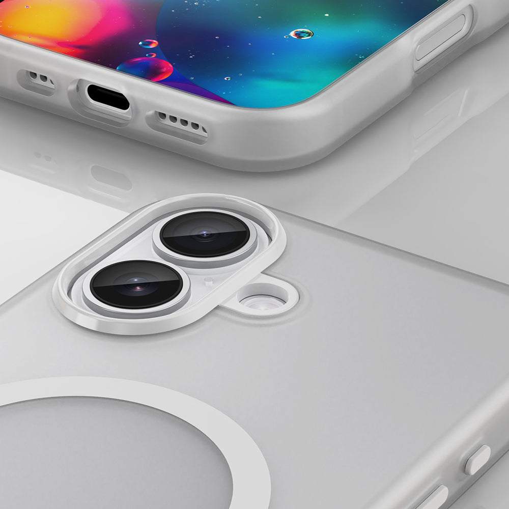 Magnetic Abrasive iPhone 17 Case Compatible with MagSafe - Matte White