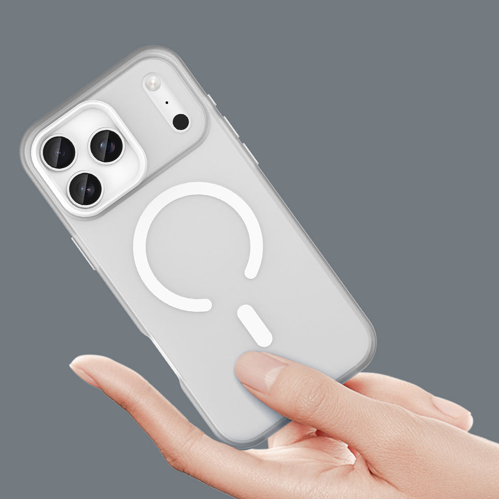 Magnetisk slibende iPhone 17 Pro Case Kompatibel med MagSafe - Matte White
