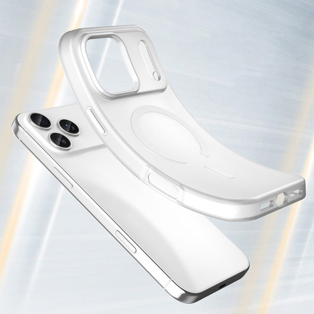 Magnetisk slibende iPhone 17 Pro Case Kompatibel med MagSafe - Matte White